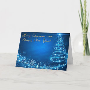 merry christmas and happy new year holiday card