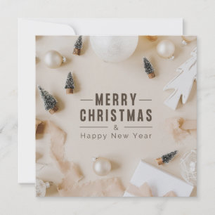 Merry Christmas And Happy New Year Holiday Card