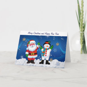 Merry Christmas and Happy New Year Holiday Card
