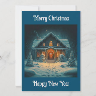 Merry Christmas and Happy New Year Holiday Card