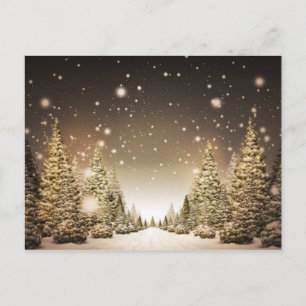 merry christmas and happy new year holiday postcard