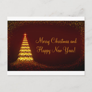 Merry Christmas and Happy New Year! Holiday Postcard