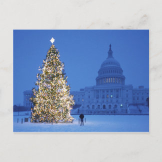 merry christmas and happy new year holiday postcard