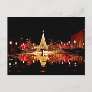 merry christmas and happy new year holiday postcard