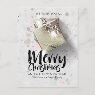 Merry Christmas and Happy New Year Holiday Postcard