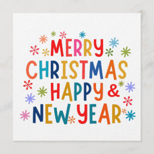 MERRY CHRISTMAS AND HAPPY NEW YEAR INVITATION