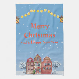 Merry Christmas and Happy New Year Kitchen Towels