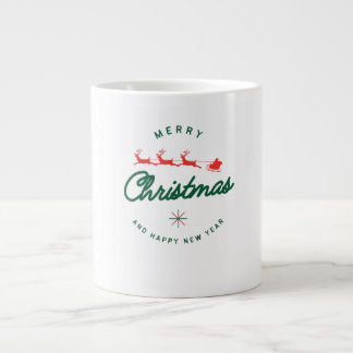 Merry Christmas and happy New Year  Large Coffee Mug