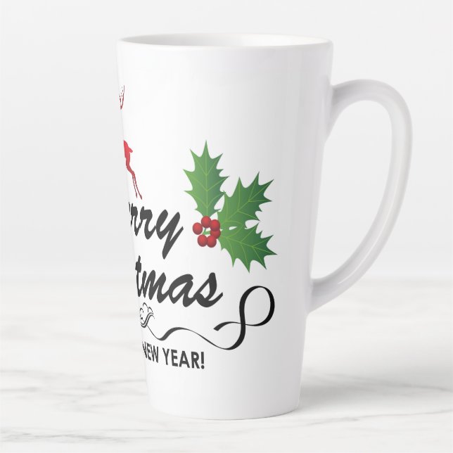 Merry Christmas and happy new year  Latte Mug (Right)