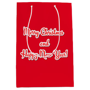 Merry Christmas  and Happy New Year Medium Gift Bag