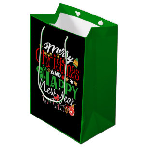 Merry Christmas And Happy New Year Medium Gift Bag