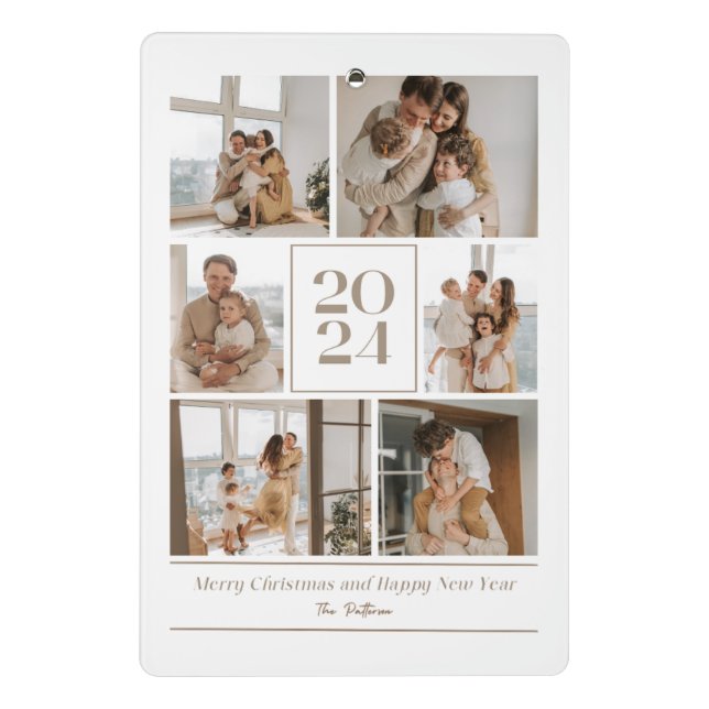 Merry Christmas And Happy New Year Mini Clipboard (Back)