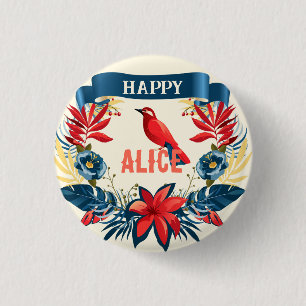 Merry Christmas and Happy New Year! Monogram 3 Cm Round Badge