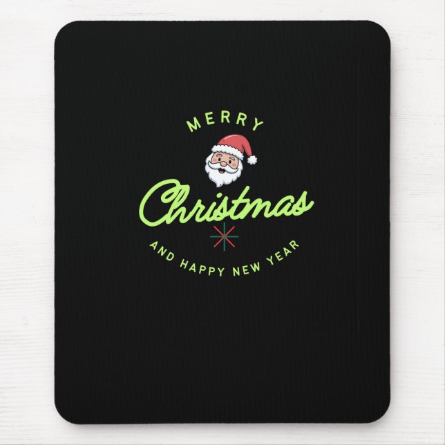 Merry Christmas and Happy New Year Mouse Mat (Front)