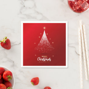 "Merry Christmas and Happy New Year" Napkin