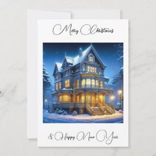 Merry Christmas and Happy New Year Personalised Holiday Card