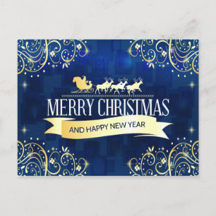 Merry Christmas and Happy new Year Postcard