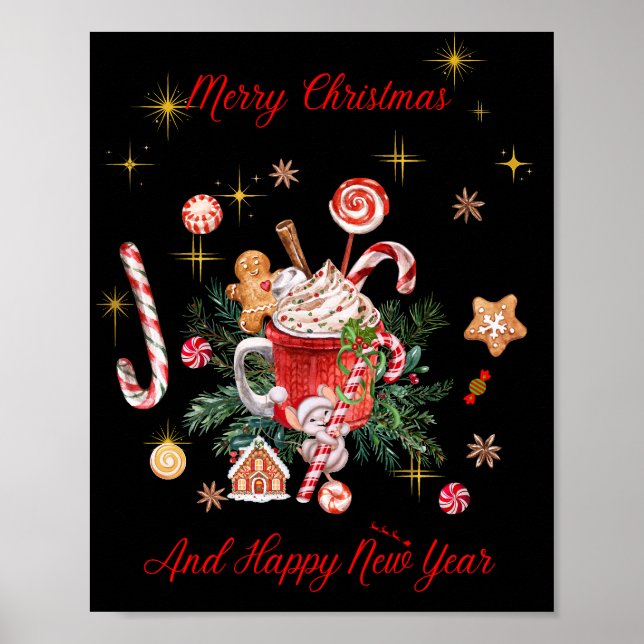 Merry Christmas and Happy New Year Poster (Front)