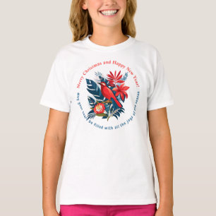 Merry Christmas and Happy New Year! Red Bird BOHO T-Shirt