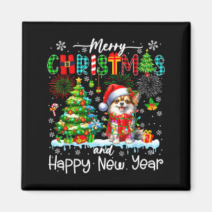Merry Christmas And Happy New Year Santa Chihuahua Magnet