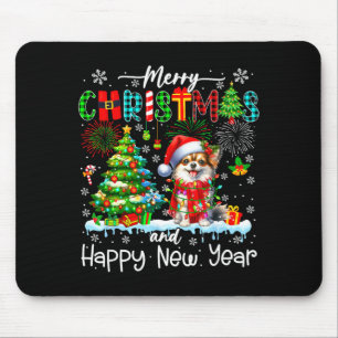 Merry Christmas And Happy New Year Santa Chihuahua Mouse Mat