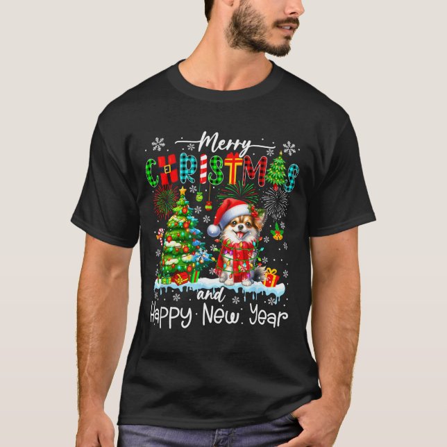 Merry Christmas And Happy New Year Santa Chihuahua T-Shirt (Front)