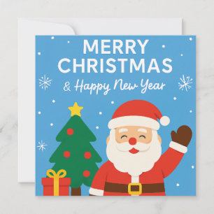 Merry Christmas and Happy New Year - Santa Invitation