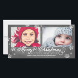Merry Christmas and Happy New Year Snowflakes Holiday Card<br><div class="desc">com</div>