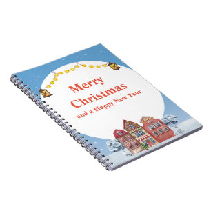 Merry Christmas and Happy New Year Spiral Photo  Notebook