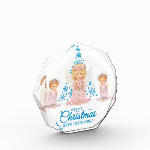  Merry Christmas and Happy New Year  Stainless Ste Photo Block