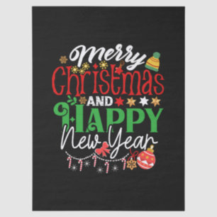 Merry Christmas And Happy New Year Tissue Paper