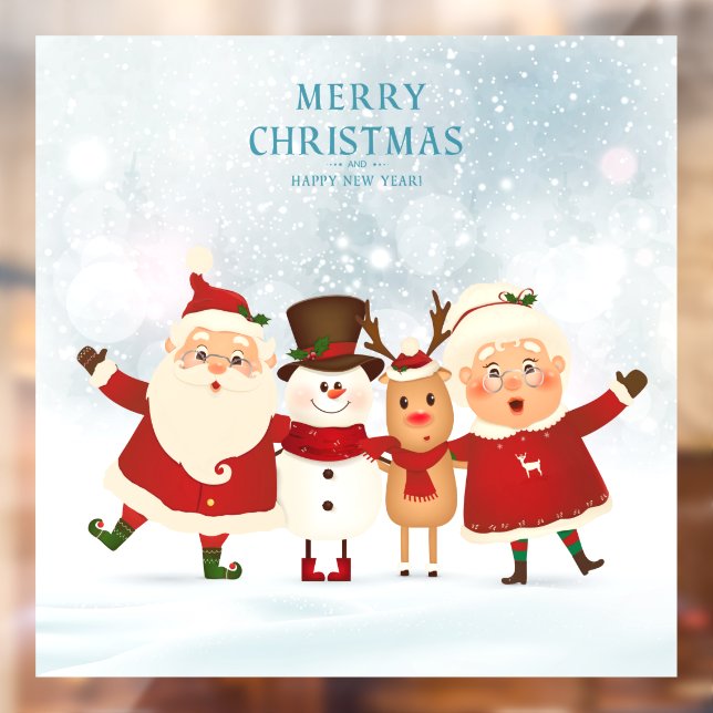 Merry Christmas and Happy New Year Window Cling (Sheet 2)