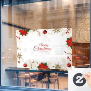 Merry Christmas and Happy New Year Window Cling