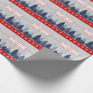 Merry Christmas and Happy New Year Wrapping Paper