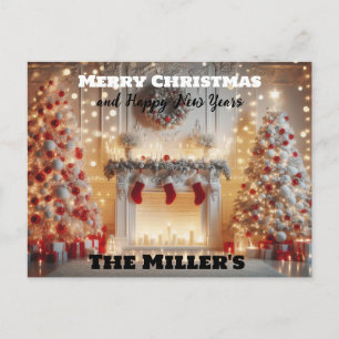 Merry Christmas and Happy New Years Postcard