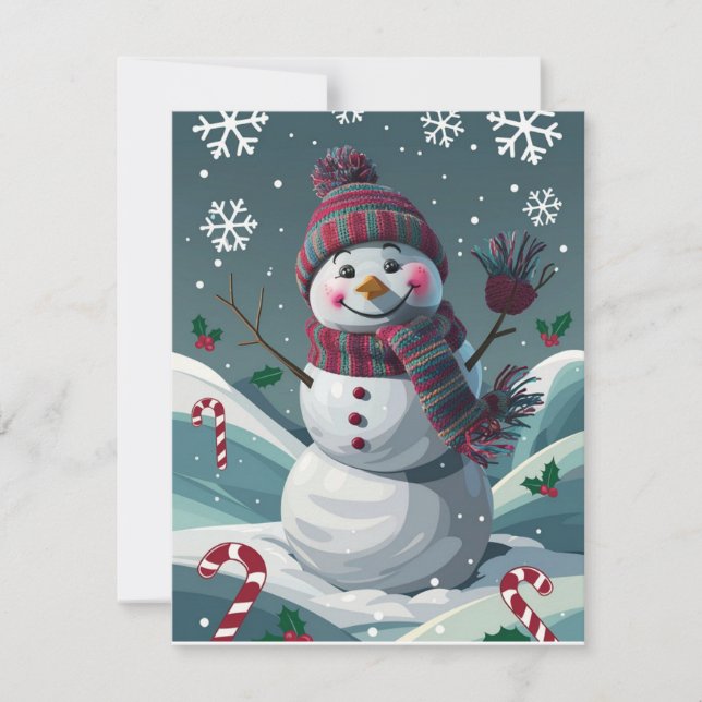 Merry christmas and holidays card greeting (Front)