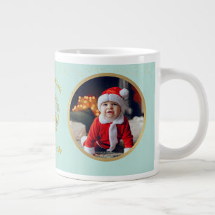 Merry Christmas and Love You Grandma   Two Photos Large Coffee Mug