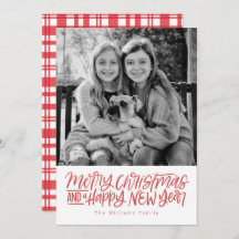 Merry Christmas And New Year Hand Lettered