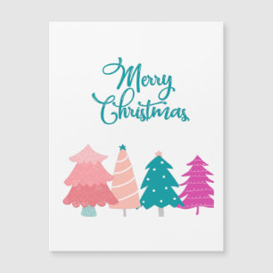 merry christmas and pink christmas trees notebook