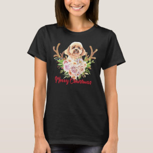 Merry Christmas And Poodle Toy Dog Christmas Gift T-Shirt