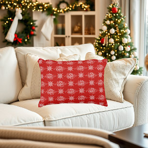 Merry Christmas and snowflakes Decorative Cushion