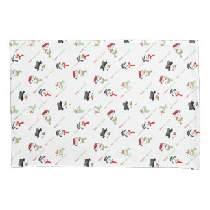 Merry Christmas and Snowman Pillowcases