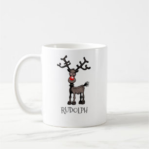 Merry Christmas and Stressmas with Rudolph Coffee Mug