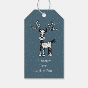 Merry Christmas and Stressmas with Rudolph Gift Tags