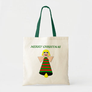 Merry Christmas Angel Bell Custom Gift Bag