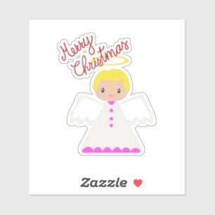 Merry Christmas Angel Sticker