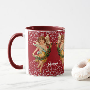 Merry Christmas Angel Winter Snowflake Kids Party Mug