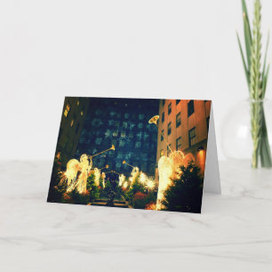 Merry Christmas - Angels and Snowflakes Holiday Card