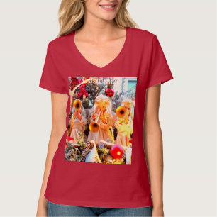 Merry Christmas angels trumpeting T-shirt