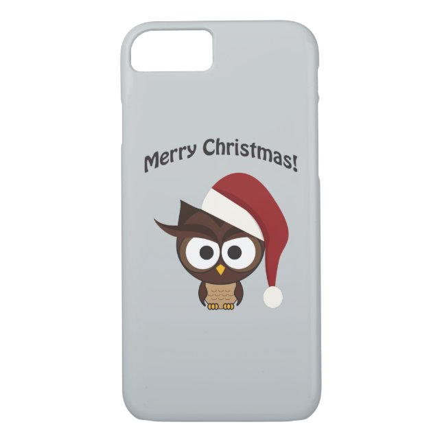 Merry Christmas Angry Owl Case-Mate iPhone Case (Back)